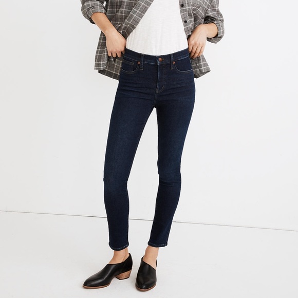 Madewell Denim - Madewell Mid-Rise Dark Wash Skinny Jeans